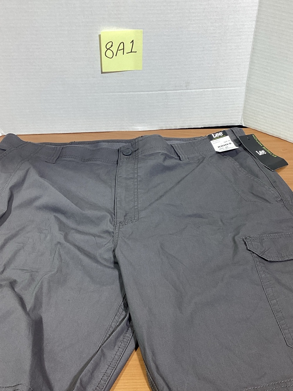 Lee Men's Gray Cargo Shorts with Utility Pocket